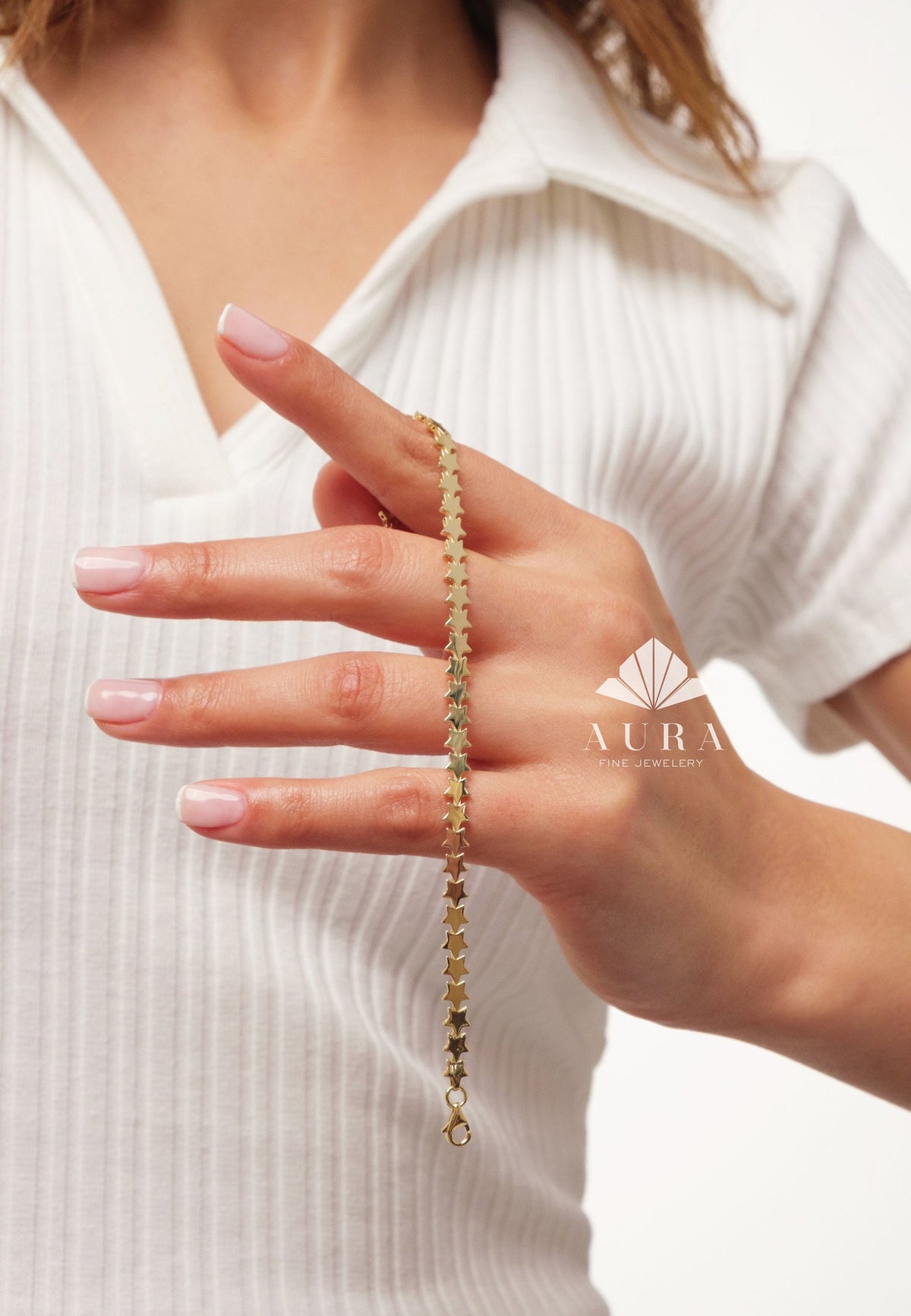 14K Gold Multi Star Bracelet, Star Charm Bracelet, Dainty Star Jewelry, Minimalist Celestial Bracelet, Gold Chain Bracelet, Bridal Gift