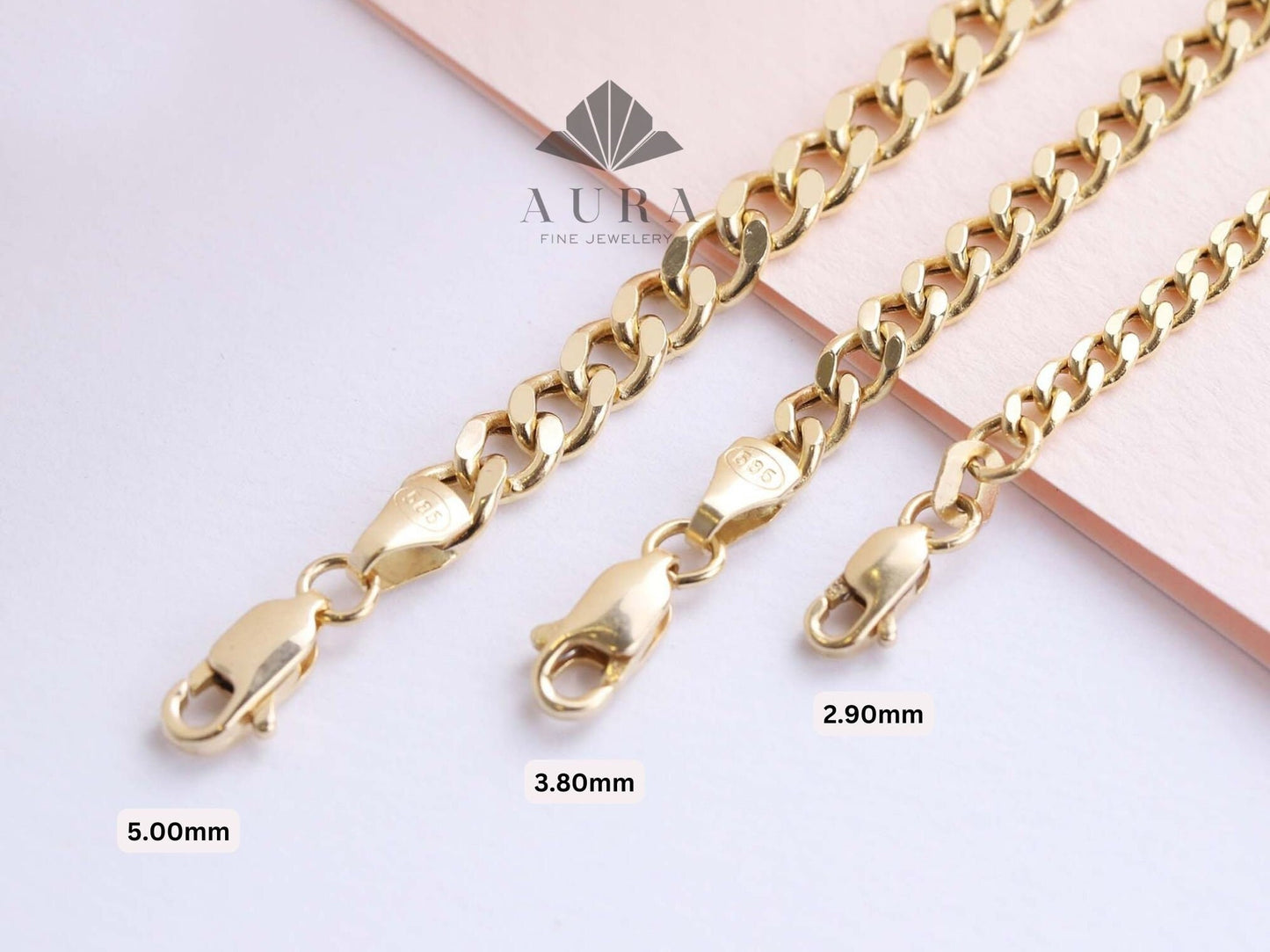 14K Gold Cuban Link Anklet, Cuban Link Chain Anklet, 3mm 4mm 5mm Curb Link Anklet, Stacking Gold Anklet, Men Women Anklet, Holiday