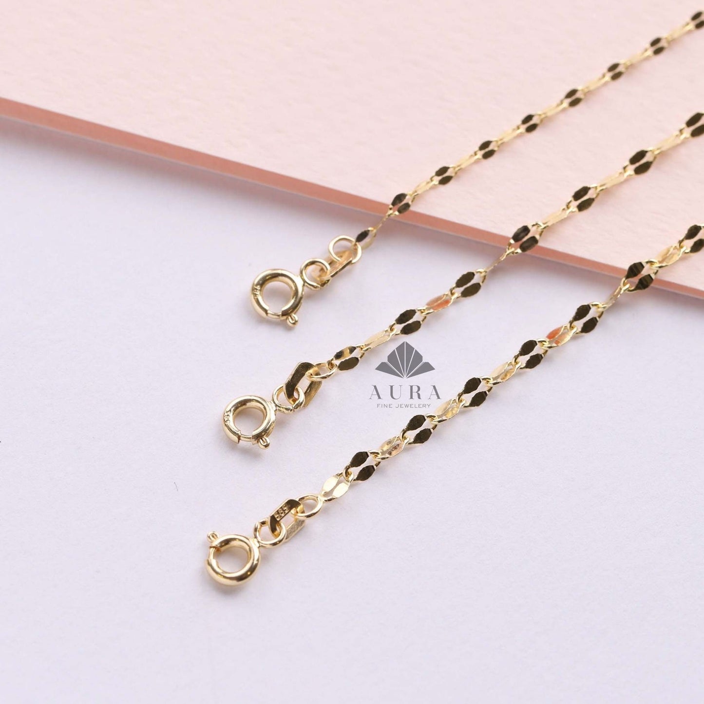 14K Solid Gold Sequin Bracelet, 2mm 3mm 4mm Gold Bracelet, Delicate Minimalist Handmade Bracelet Dainty, Thin Chain Bracelet, Gift For Her
