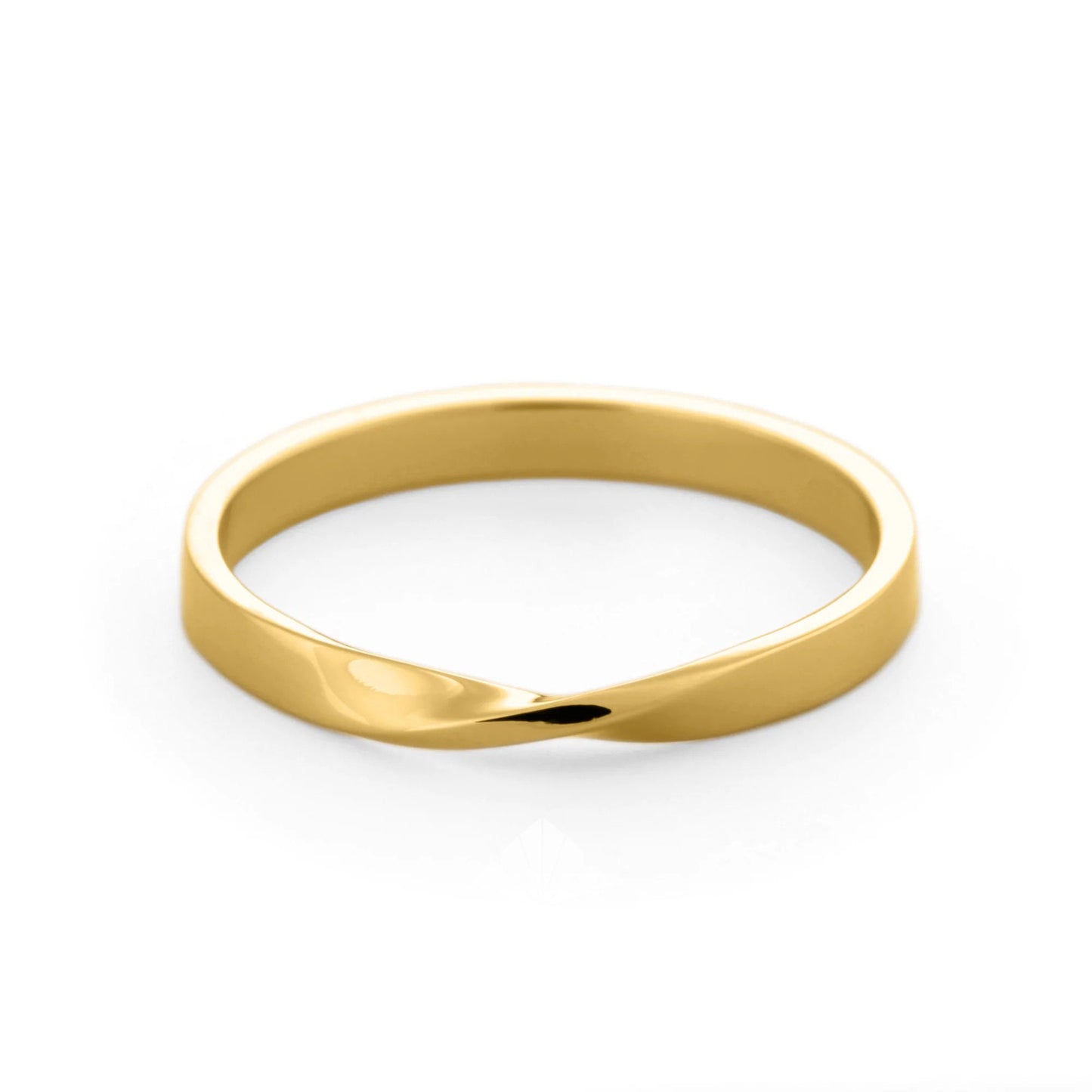 14K Gold Mobius Ring, Infinity Band Ring, Stackable Gold, Ring, Wedding Couples Ring, Statement Dainty Gold Band, Elegant Stacking Ring
