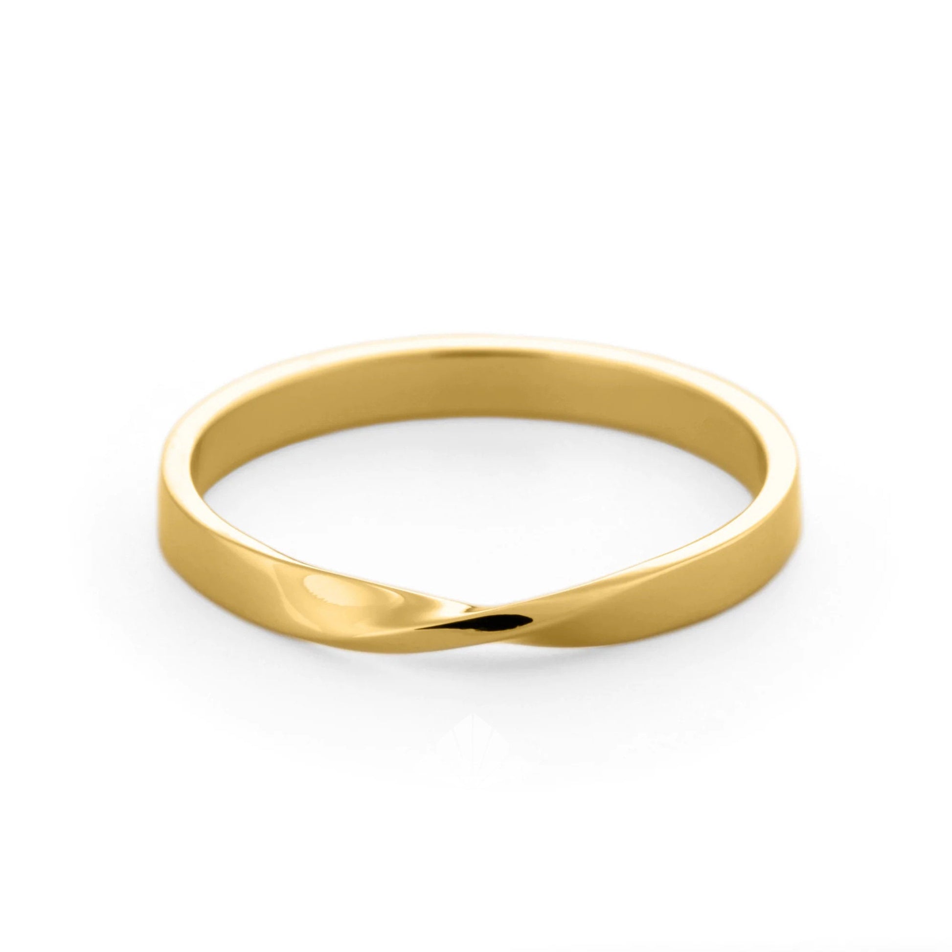 14K Gold Mobius Ring, Infinity Band Ring, Stackable Gold, Ring, Wedding Couples Ring, Statement Dainty Gold Band, Elegant Stacking Ring