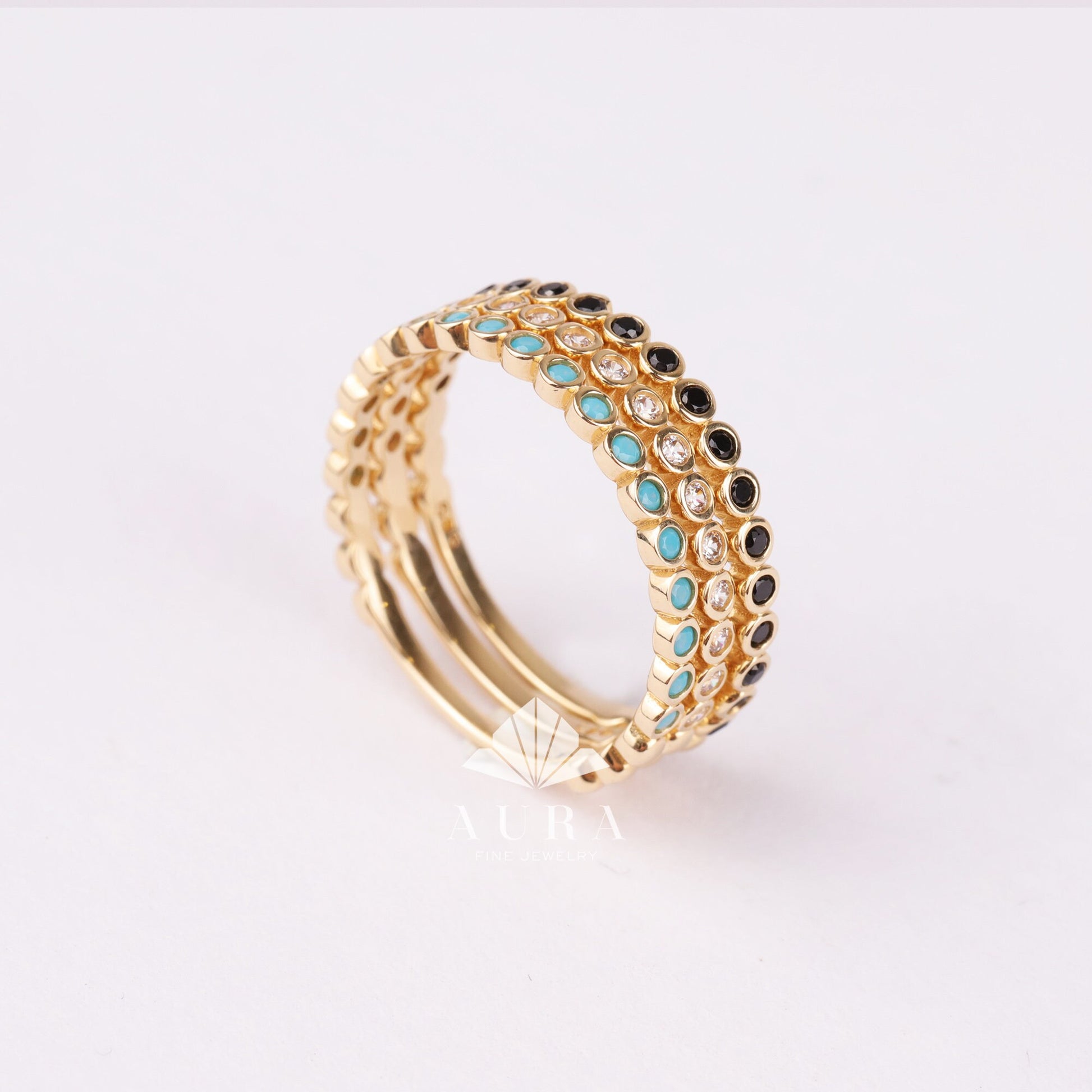 14K Gold Eternity Birthstone Ring, Eternity Stackable Gemstone Band, 2mm Wedding Band, Birthday Birthstone Ring, Gold Promise Ring