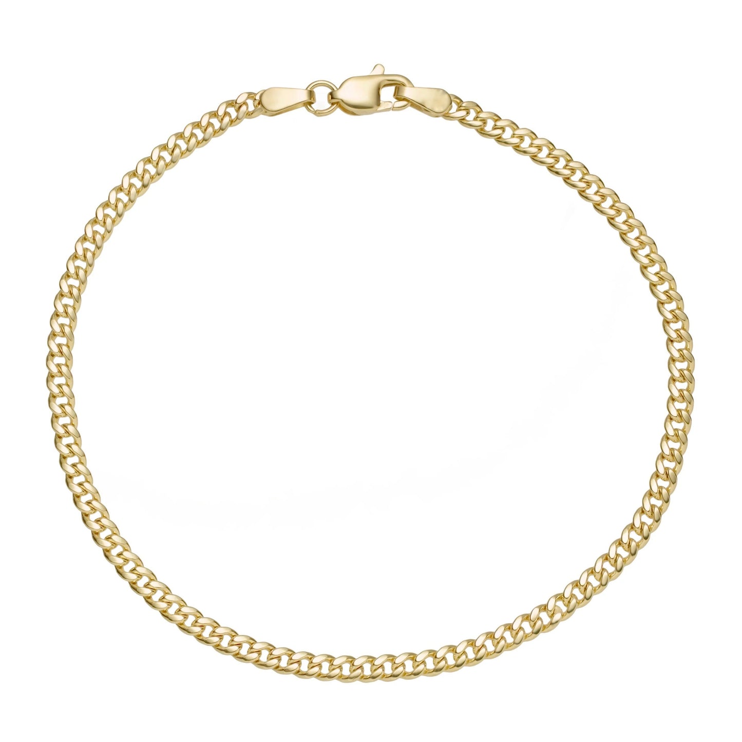 14K Gold Cuban Link Bracelet, Cuban Link Chain Bracelet, 3mm 5mm Curb Link Bracelet, Stacking Gold Bracelet, Men Women Bracelet, Holiday