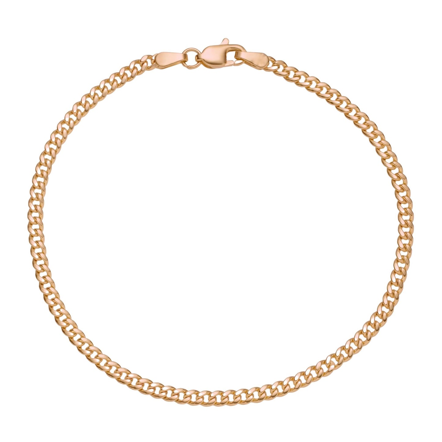 14K Gold Cuban Link Bracelet, Cuban Link Chain Bracelet, 3mm 5mm Curb Link Bracelet, Stacking Gold Bracelet, Men Women Bracelet, Holiday