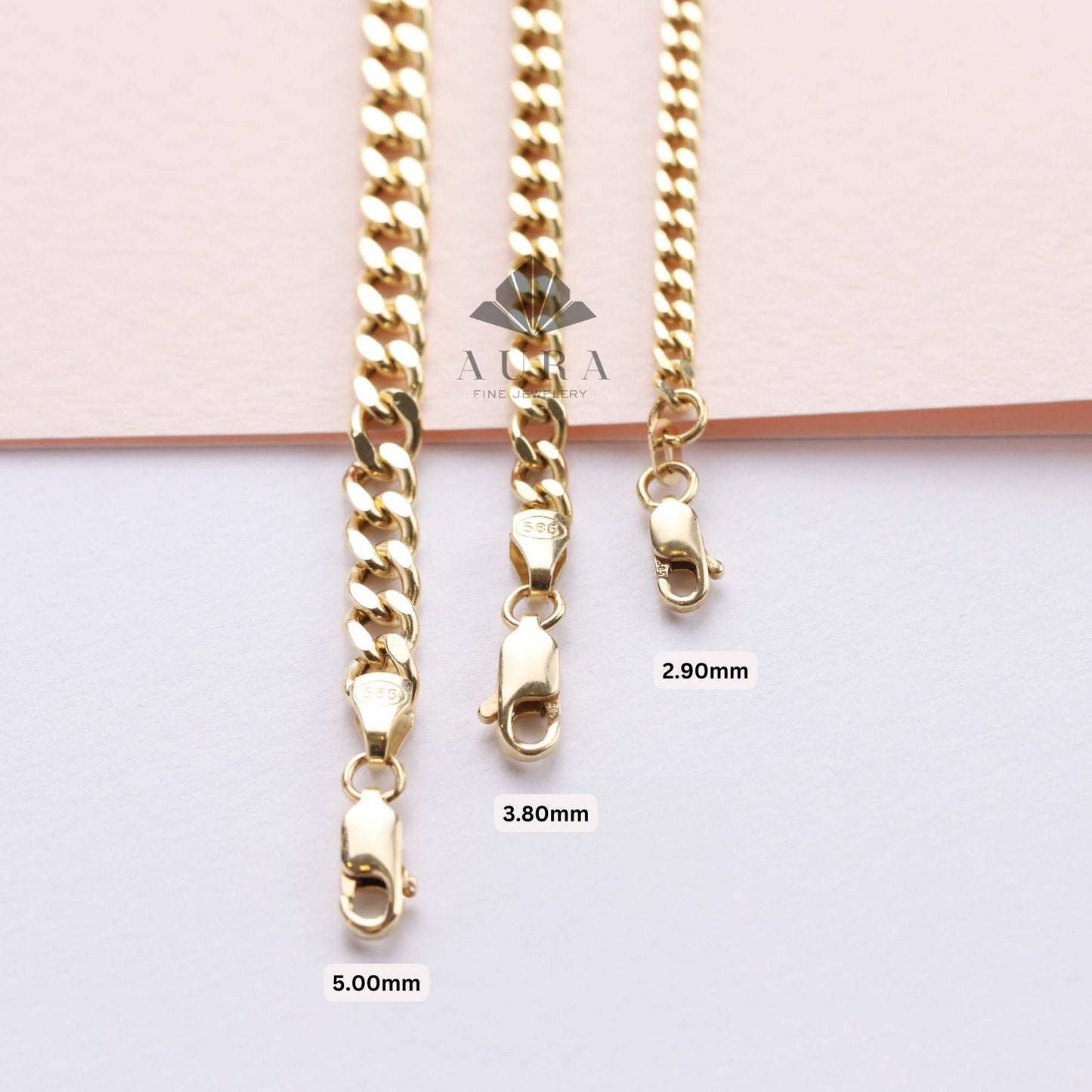 14K Gold Cuban Link Anklet, Cuban Link Chain Anklet, 3mm 4mm 5mm Curb Link Anklet, Stacking Gold Anklet, Men Women Anklet, Holiday
