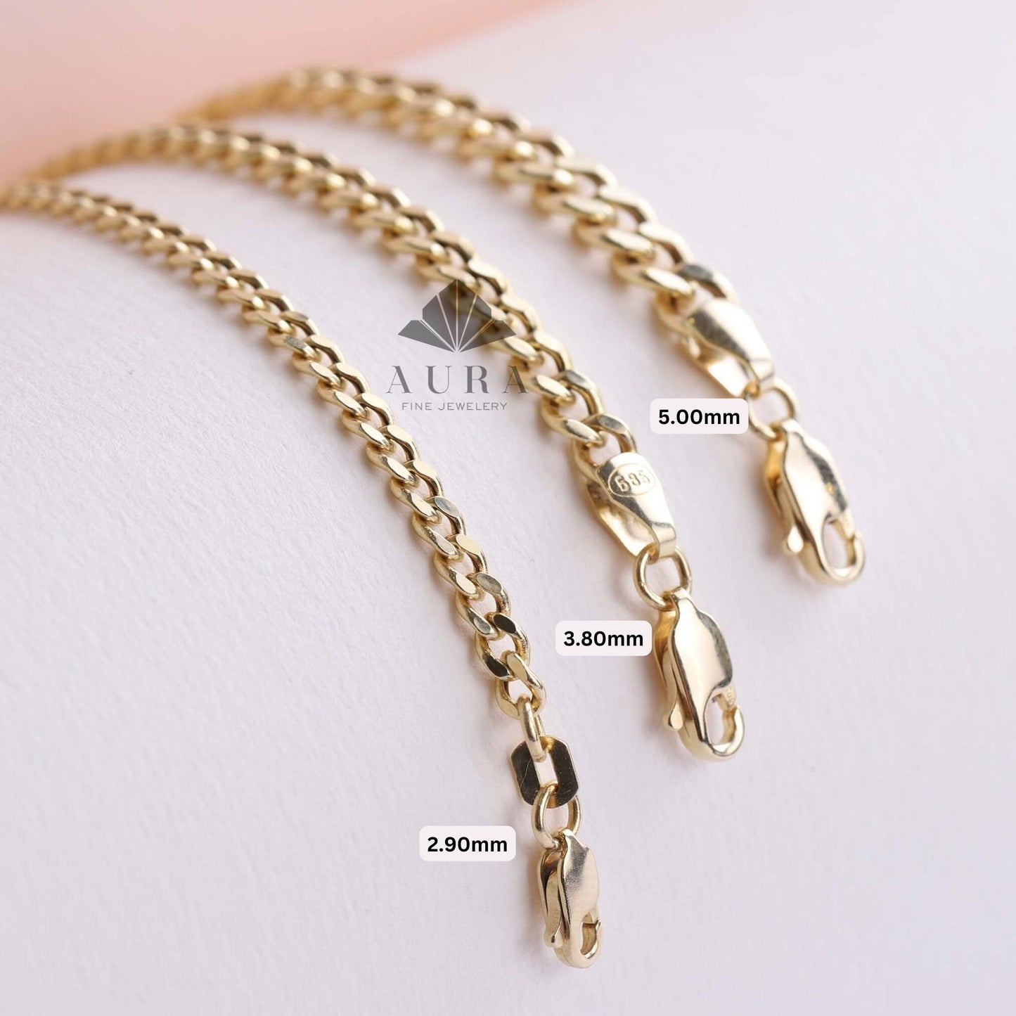 14K Gold Cuban Link Bracelet, Cuban Link Chain Bracelet, 3mm 4mm 5mm Curb Link Bracelet, Stacking Gold Bracelet, Men Women Bracelet, Holiday