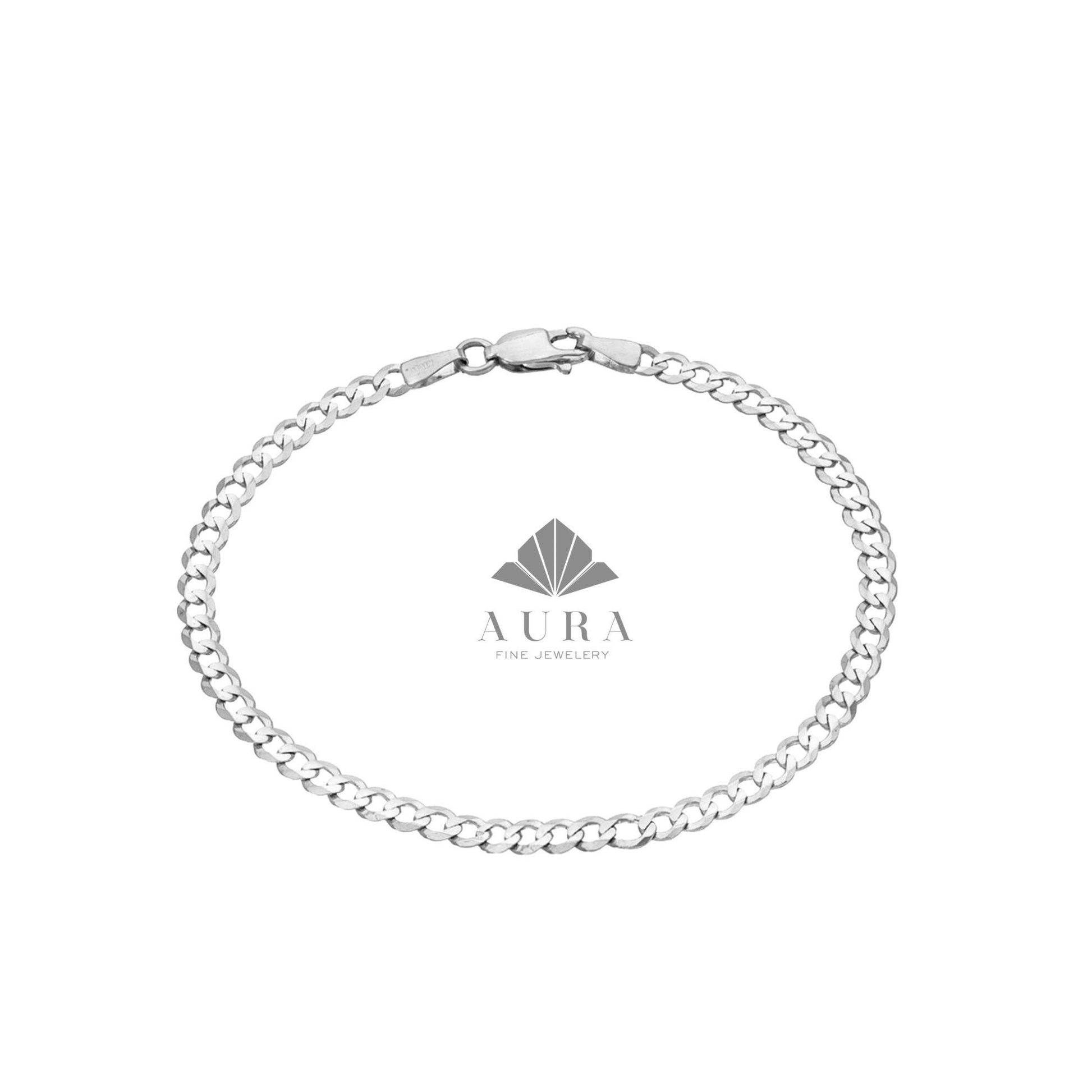 14K Gold Cuban Link Anklet, Cuban Link Chain Anklet, 3mm 4mm 5mm Curb Link Anklet, Stacking Gold Anklet, Men Women Anklet, Holiday