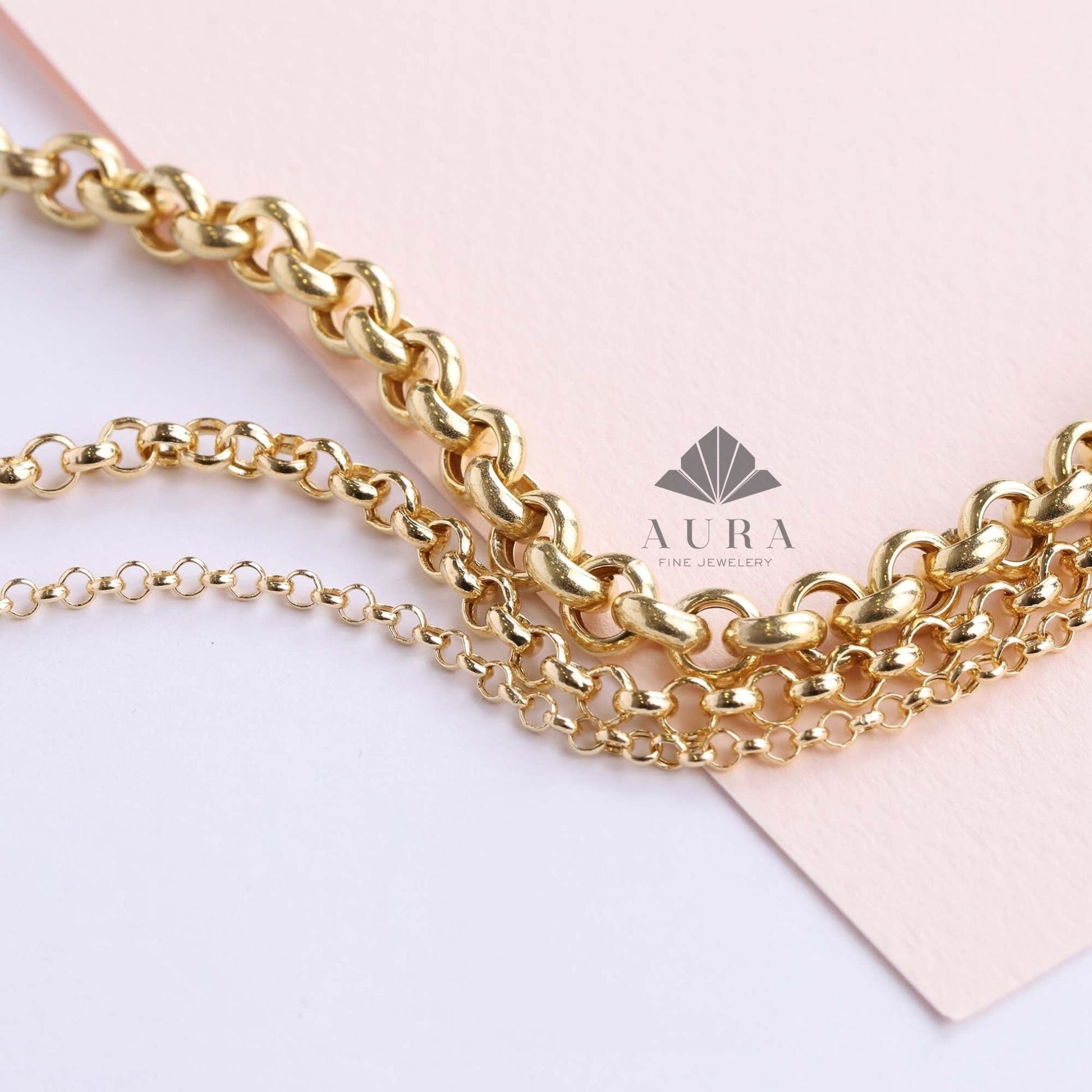 14K Gold Rolo Chain Bracelet, 3mm 4mm 5mm Chain Bracelet, Layering Man Woman Bracelet, Minimalist Belcher Chain Bracelet, Dainty Bracelet