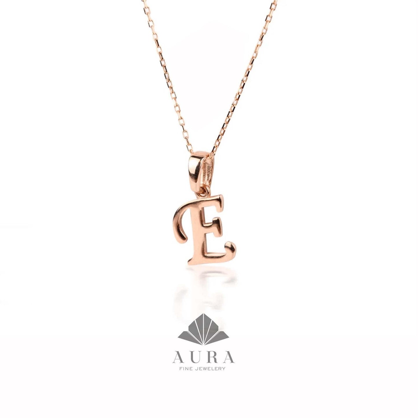 14K Gold Cursive Initial Necklace, Handwriting Letters Pendant, Initial Alphabet Charm, Personalized Choker, Capital Cursive Initial