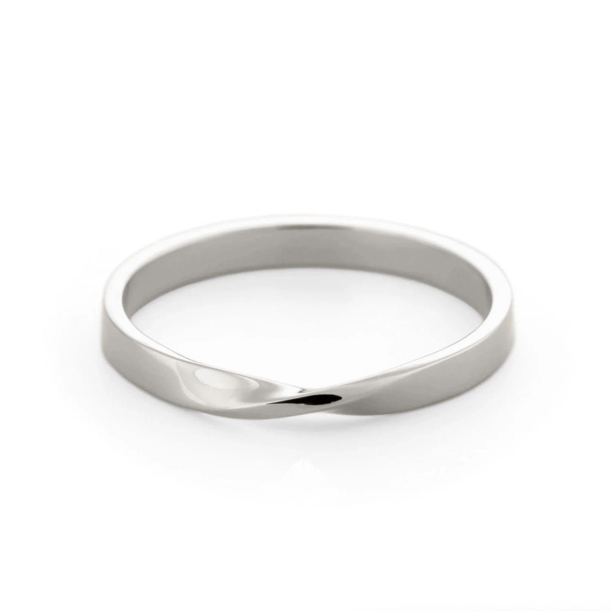 14K Gold Mobius Ring, Infinity Band Ring, Stackable Gold, Ring, Wedding Couples Ring, Statement Dainty Gold Band, Elegant Stacking Ring