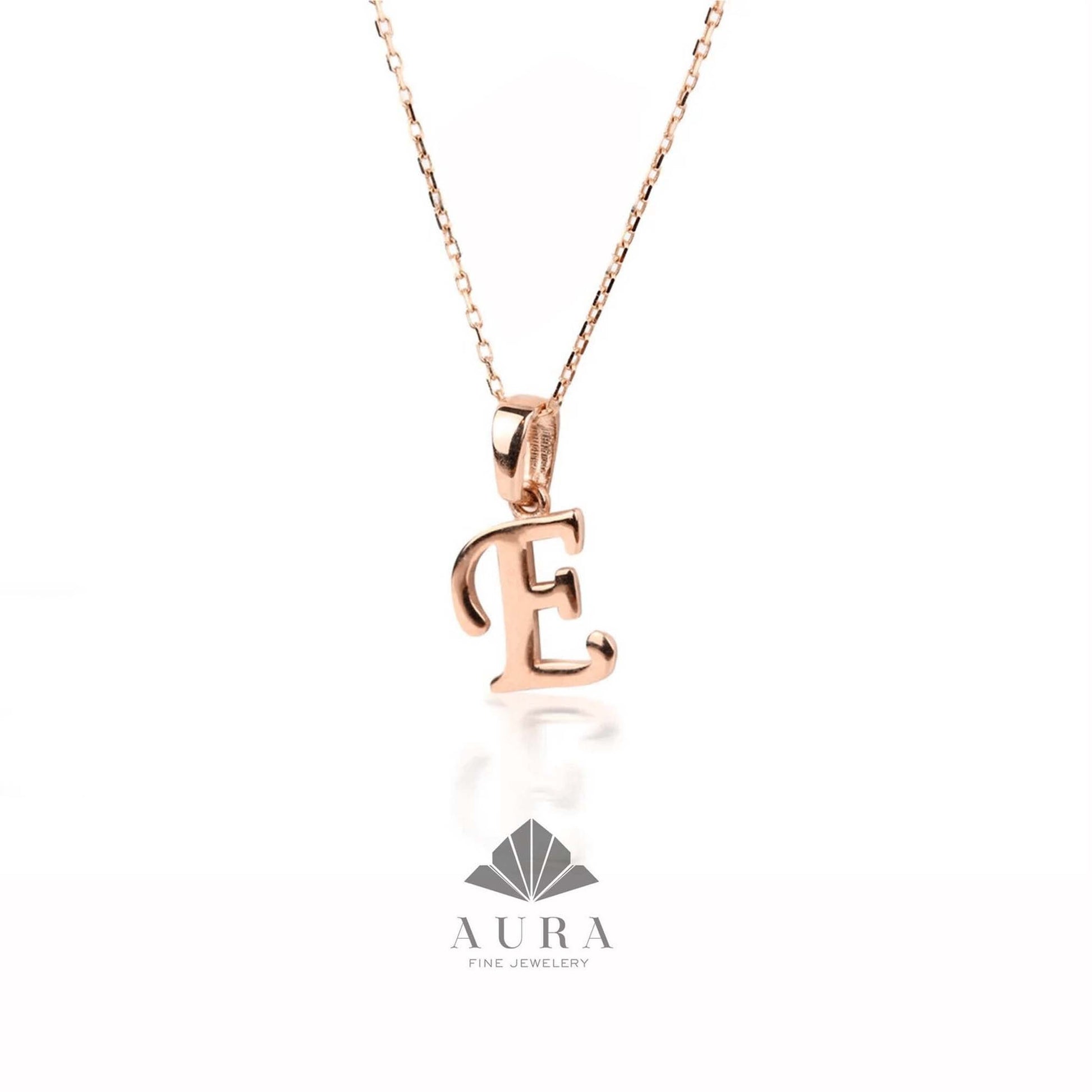 14K Gold Cursive Initial Necklace, Handwriting Letters Pendant, Initial Alphabet Charm, Personalized Choker, Capital Cursive Initial