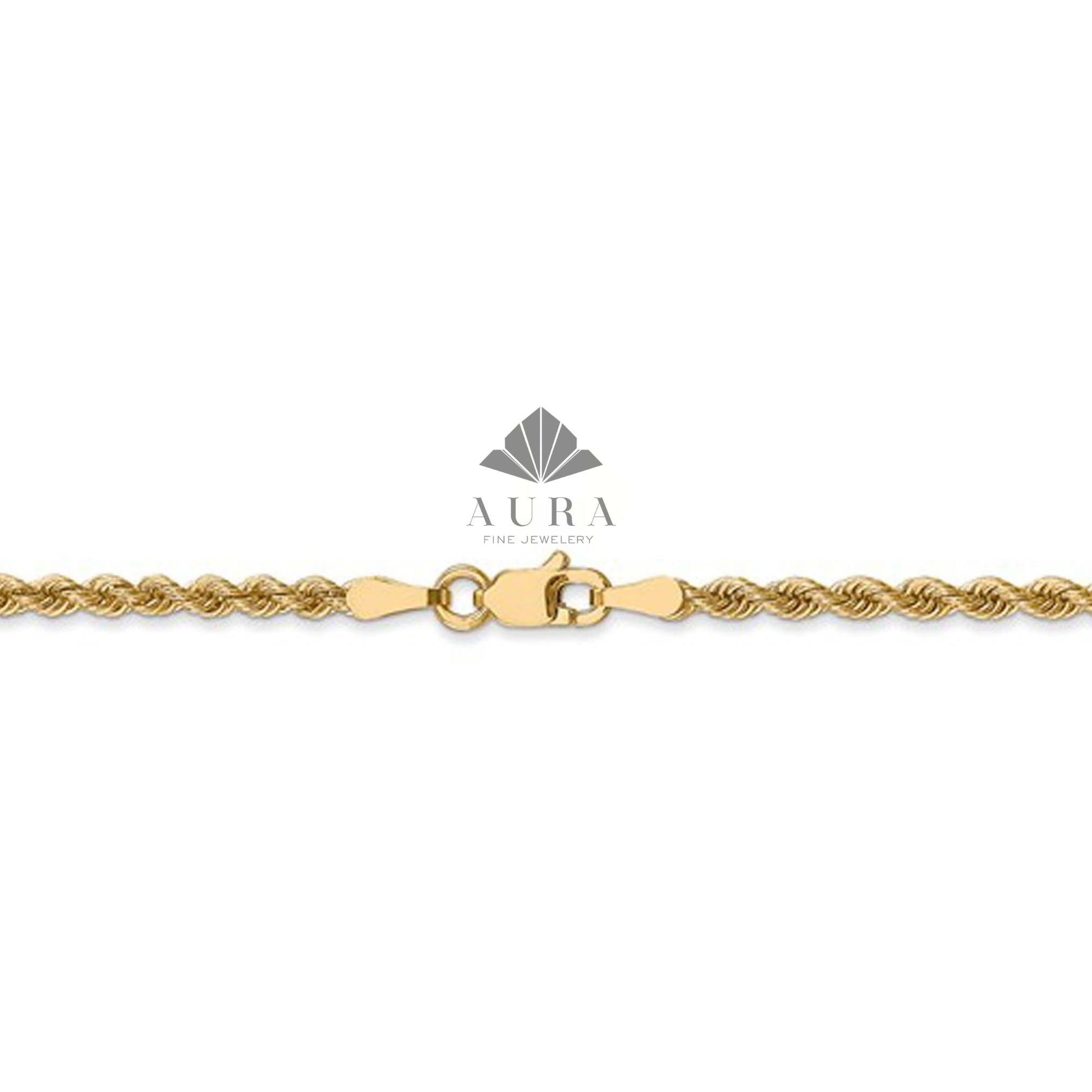14K Gold Rope Chain Bracelet, Twisted Gold Bracelet, 2mm 3mm 4mm Rope Chain, Dainty Stackable Bracelet, Gift for Men & Women