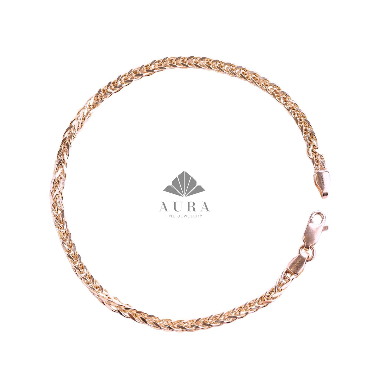 14K Gold Palm Chain Necklace, Wheat Foxtail Palm, Franco Chain Necklace, 2mm 3mm 4mm Link Chain Necklace, Men Women Necklace, Choker Unisex