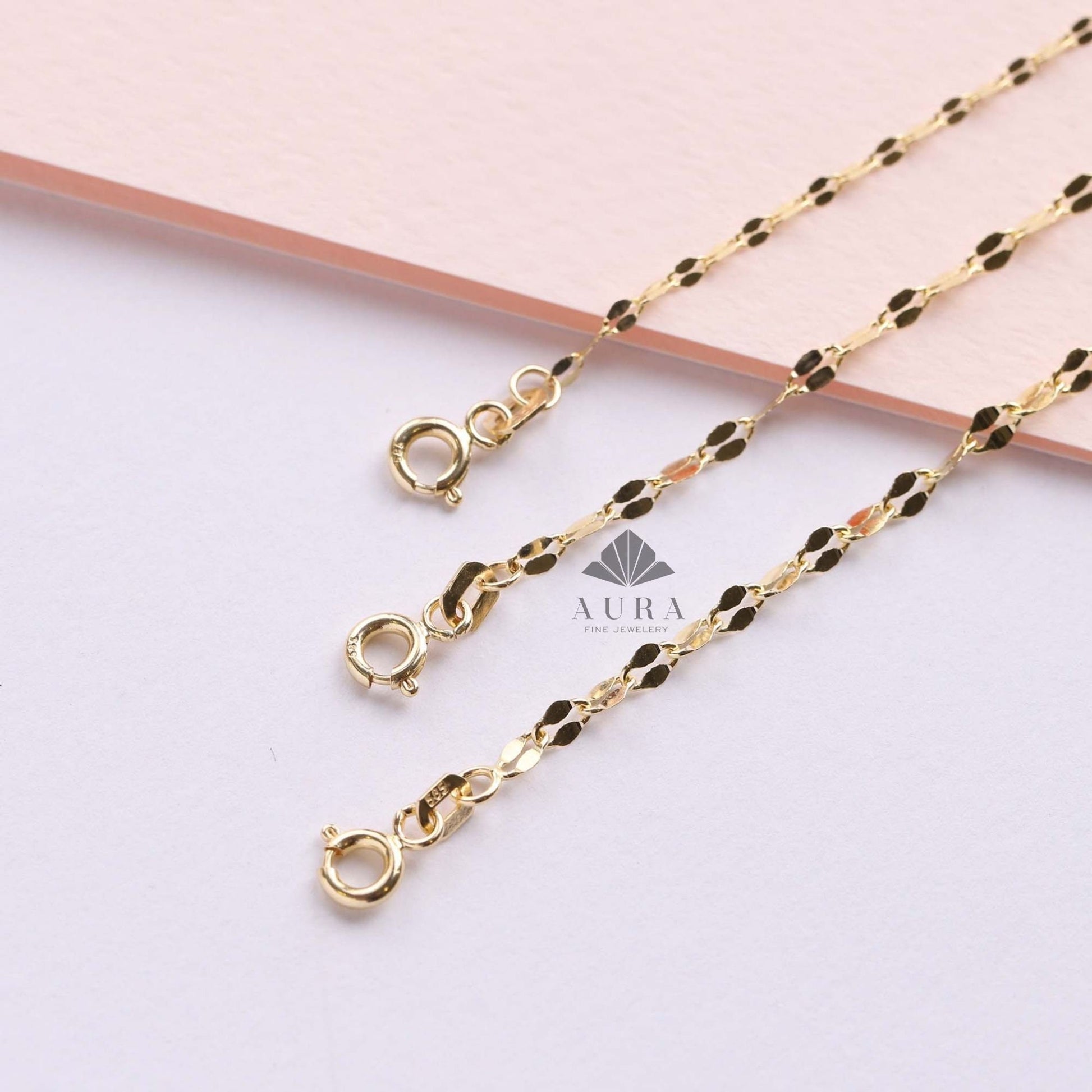 14K Solid Gold Sequin Bracelet, 2mm 3mm 4mm Gold Bracelet, Delicate Minimalist Handmade Bracelet Dainty, Thin Chain Bracelet, Gift For Her