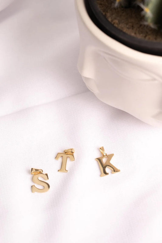 14k Gold Initial Necklace, Plain Letter Necklace, Minimalist Initial Necklace, Gold Delicate Sparkle , Wife Gifts, Mom Gifts