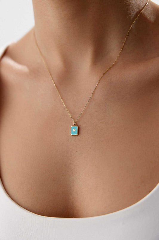 14K Gold North Star Necklace, Polaris Star Pendant, Dainty Diamond Star Necklace, Celestial Jewelry, Minimalist Gold Necklace, Gift for Her