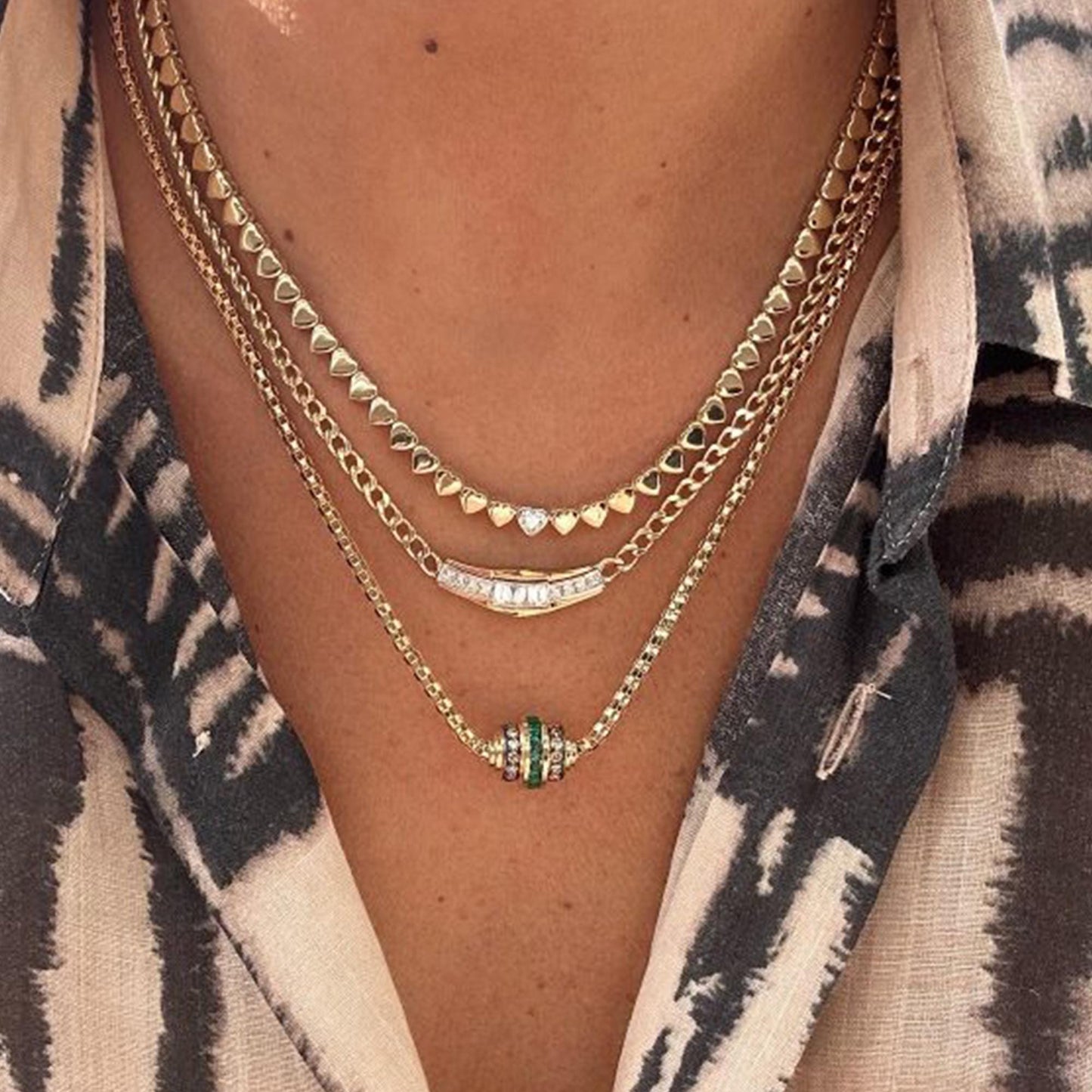 14K Gold Baguette Bar Necklace, Cuban Chain Modern Geometric Pendant, Minimalist Necklace, Dainty Everyday Jewelry, Luxury Gift for Her
