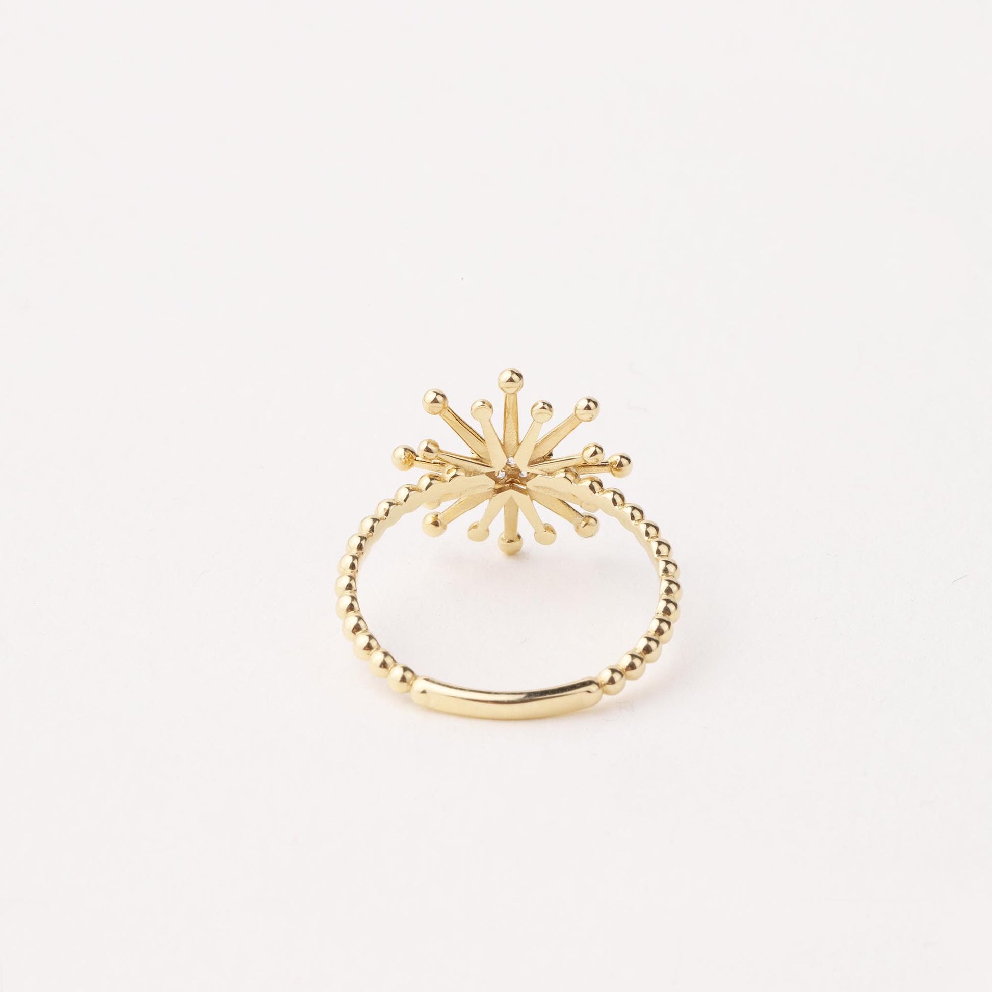 14K Gold Starburst Ring, Celestial Star Ring, Dainty Gold Ring, Minimalist Stacking Ring, Sunburst Ring, Gold Jewelry, Gift for Her