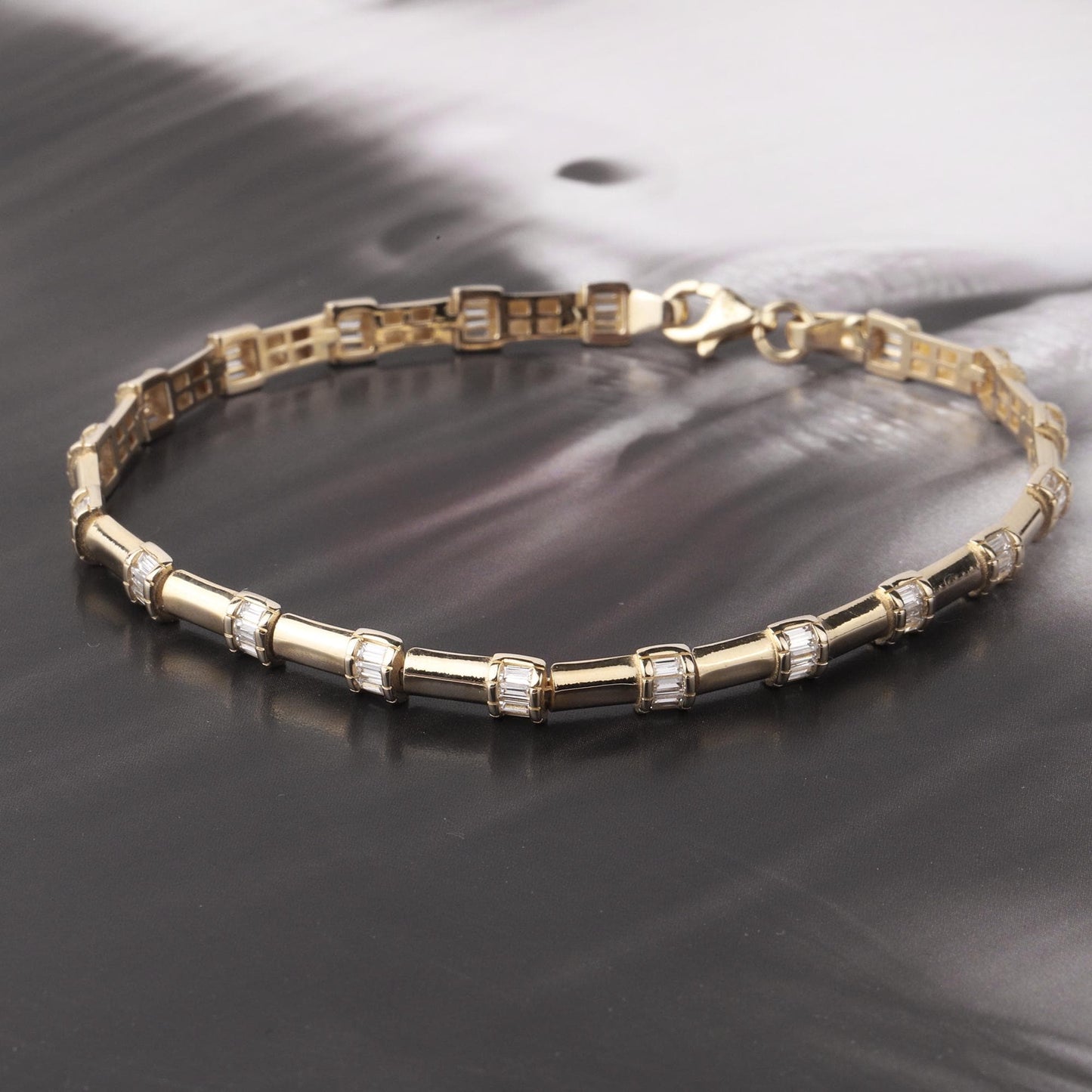 14K Gold Bracelet, Minimalist Gold Bracelet, Dainty Stackable Bracelet, Everyday Fine Jewelry, Delicate Luxury Gift for Women