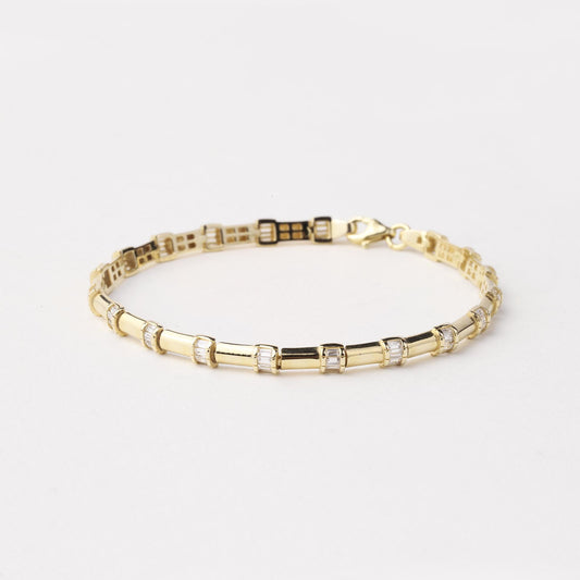 14K Gold Bracelet, Minimalist Gold Bracelet, Dainty Stackable Bracelet, Everyday Fine Jewelry, Delicate Luxury Gift for Women