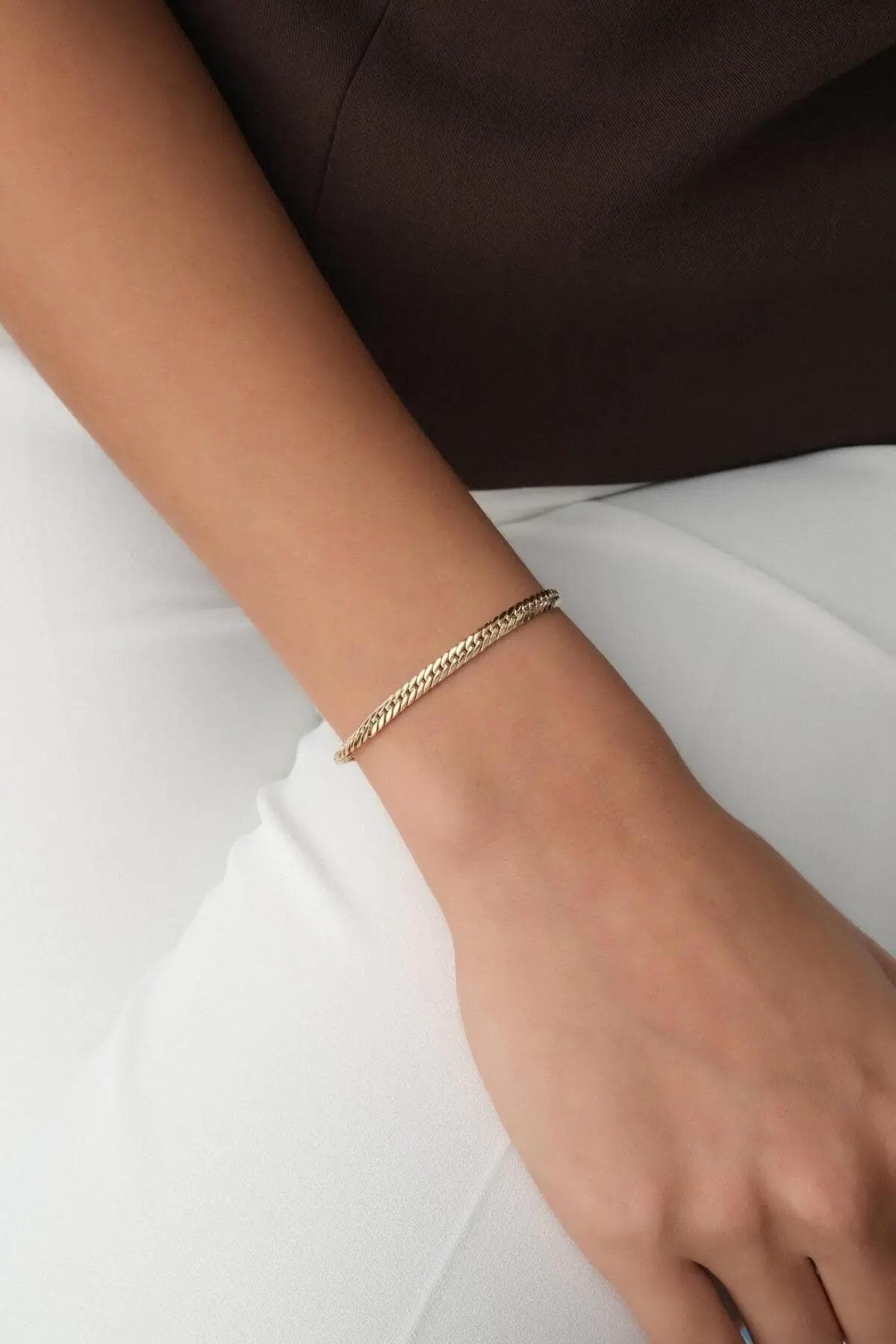 14K Gold Cuban Link Bracelet, Cuban Link Chain Bracelet, 3.9 mm 5 mm 5.6 mm Curb Link Bracelet, Chunky Vintage Chain, Men Women Stacking