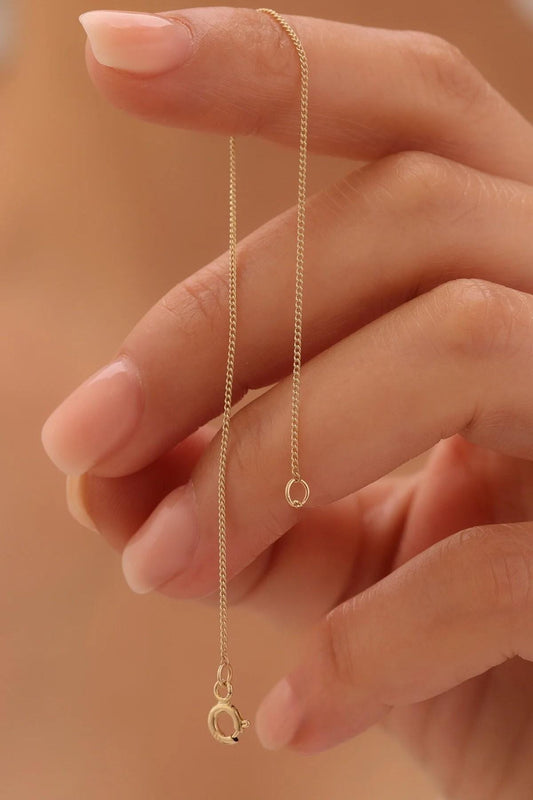 14K Gold Cuban Chain Bracelet, 1.5mm Dainty Gold Bracelet, Minimalist Curb Chain Bracelet, Delicate Stackable Bracelet, Everyday Jewelry