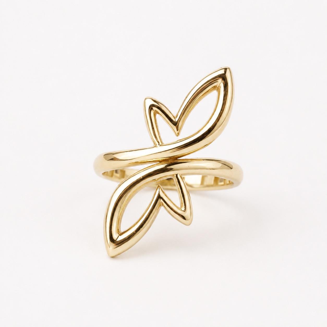 14K Gold Heart Ring, Open Heart Ring, Dainty Gold Band Ring, Love Heart Ring, Promise Ring, Minimalist ring, Heart Gold Ring, Best Friend