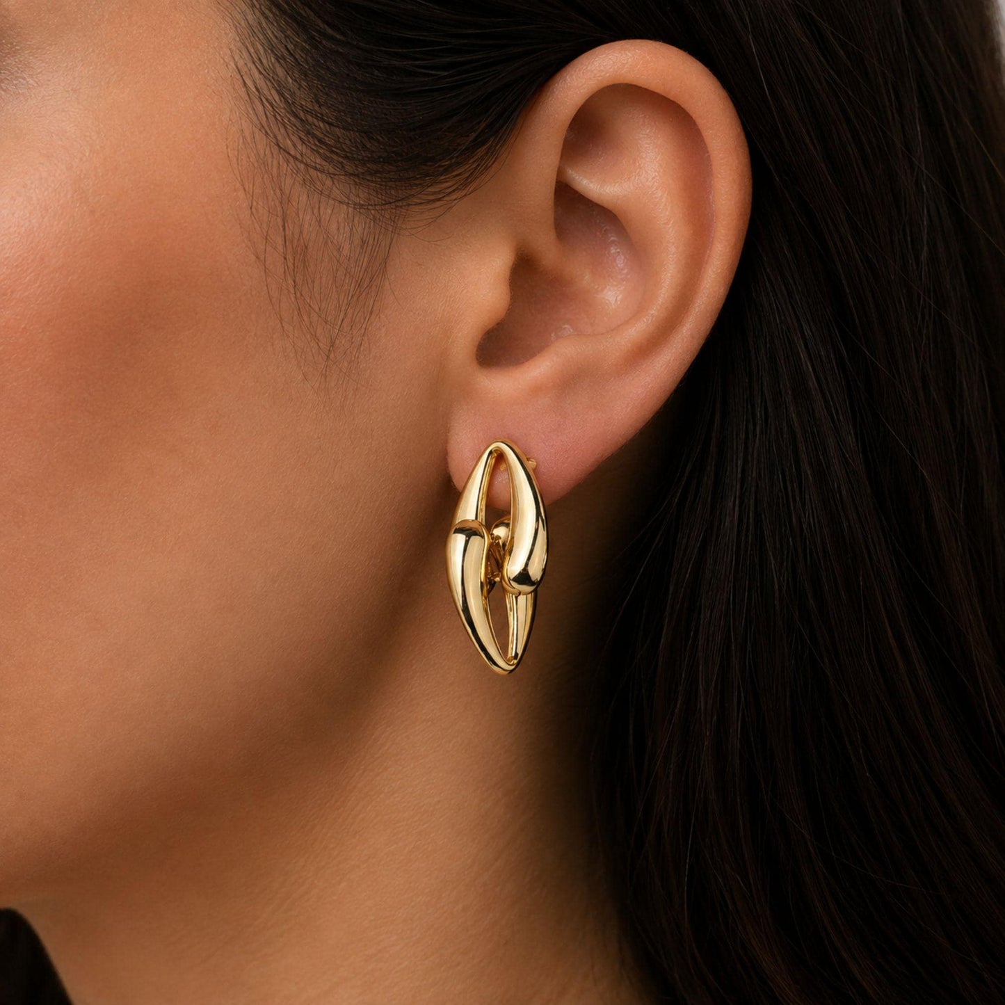14K Solid Gold Teardrop Stud Earrings, Minimalist Drop Earrings, Dainty Gold Earrings, Simple Everyday Jewelry, Gift for Her