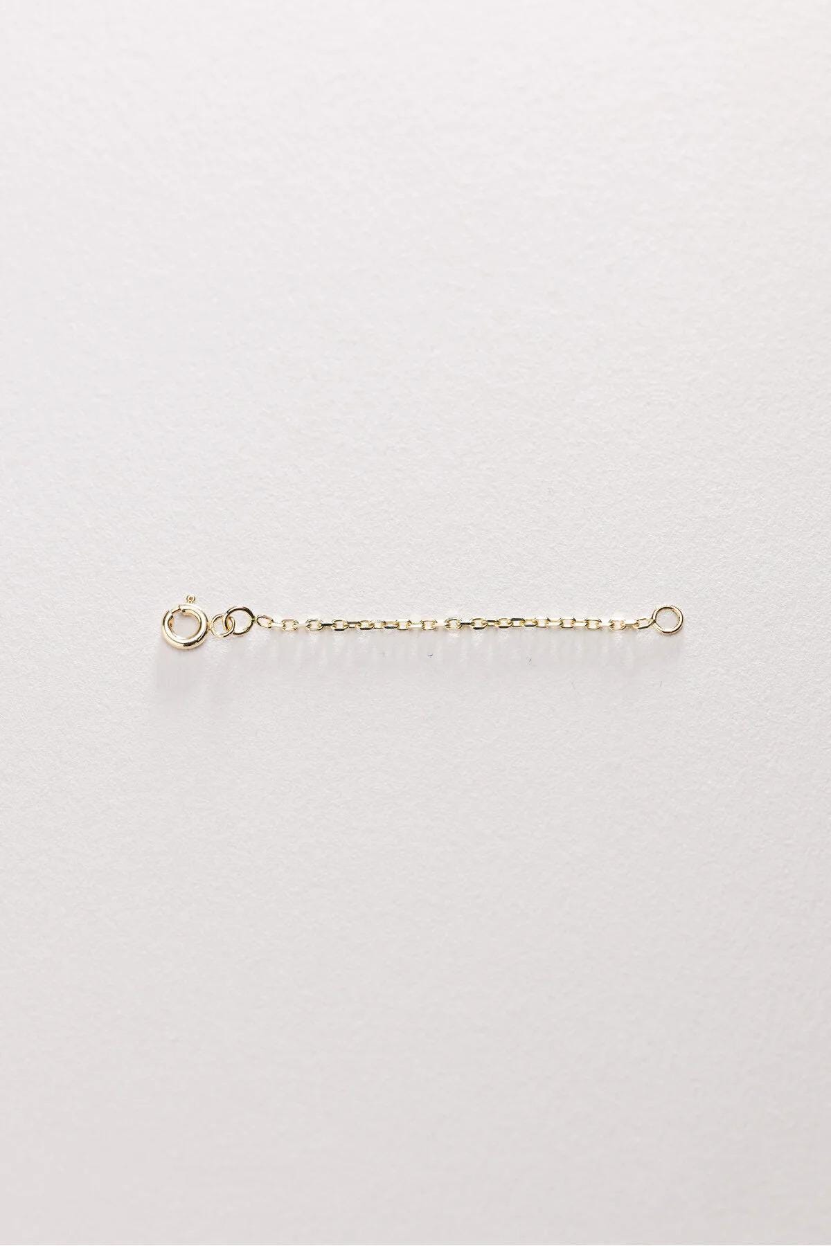 14K Solid Gold Necklace Extender Chain | Adjustable Necklace Extension | Yellow, White & Rose Gold