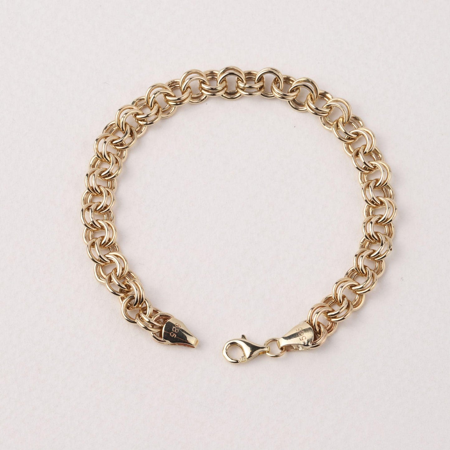 14K Gold 6mm Rolo Chain Bracelet, Chunky Gold Link Bracelet, Round Link Chain, Bold Statement Jewelry, Gift for Her