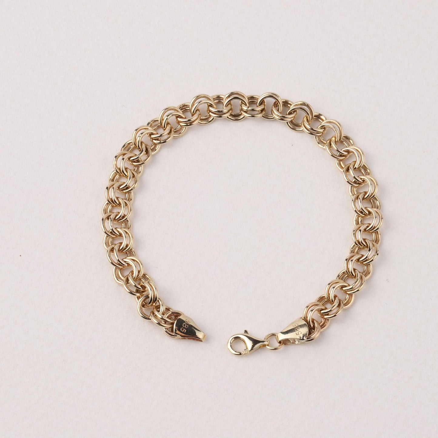 14K Gold 6mm Rolo Chain Bracelet, Chunky Gold Link Bracelet, Round Link Chain, Bold Statement Jewelry, Gift for Her