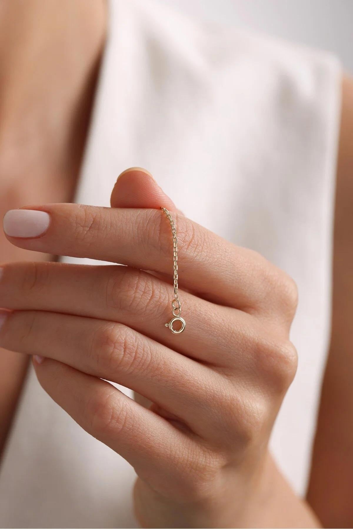 14K Solid Gold Necklace Extender Chain | Adjustable Necklace Extension | Yellow, White & Rose Gold