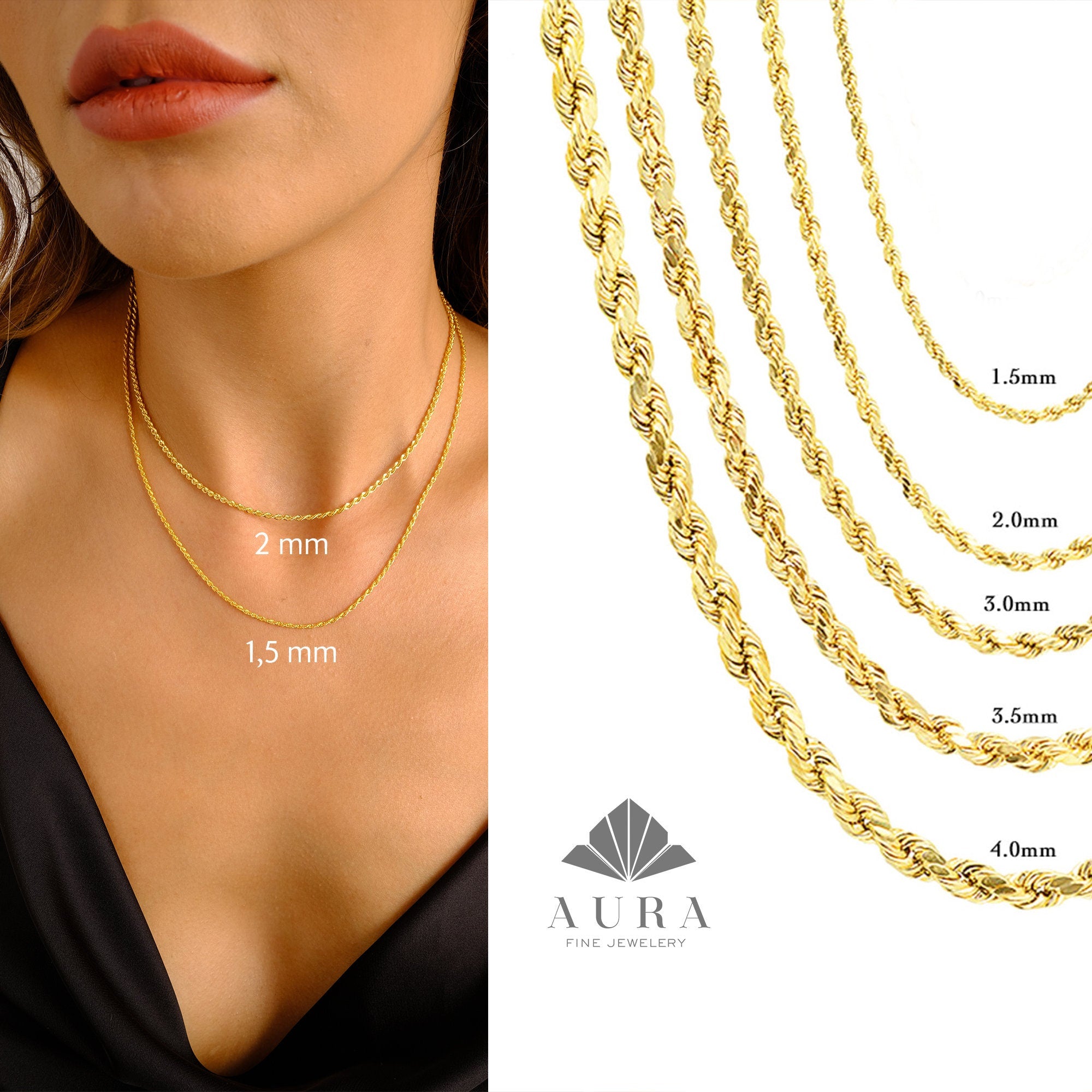 Sonia Jewels 14k Yellow Gold 3.5mm Figaro Chain India | Ubuy
