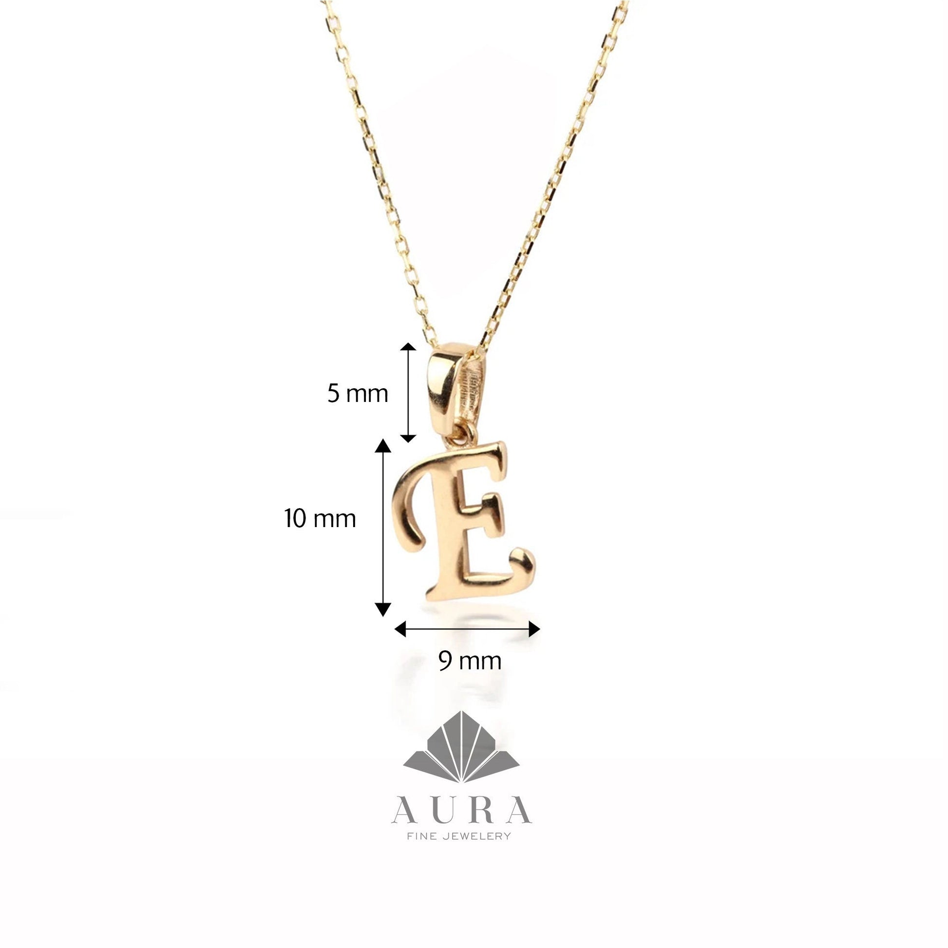 14K Gold Cursive Initial Necklace, Handwriting Letters Pendant, Initial Alphabet Charm, Personalized Choker, Capital Cursive Initial