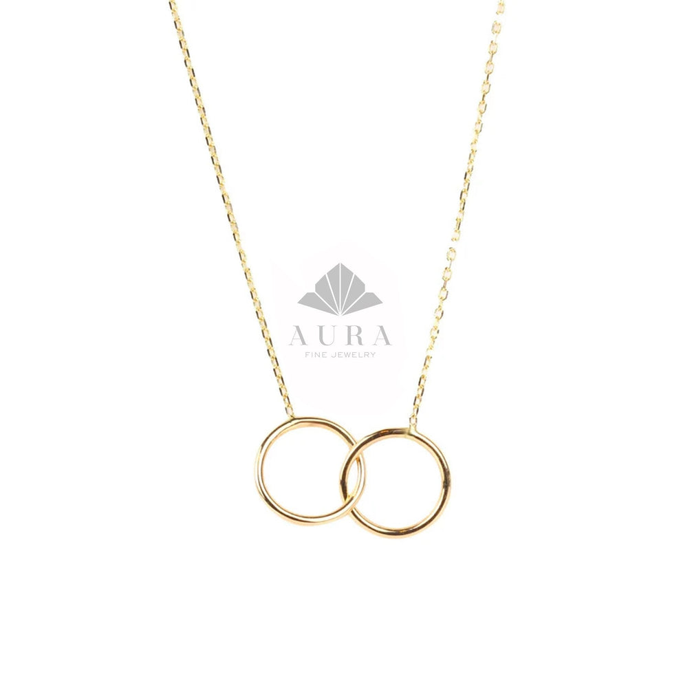 14K Gold Eternity Circle Necklace, Infinity Necklace – Aura Fine Jewelery