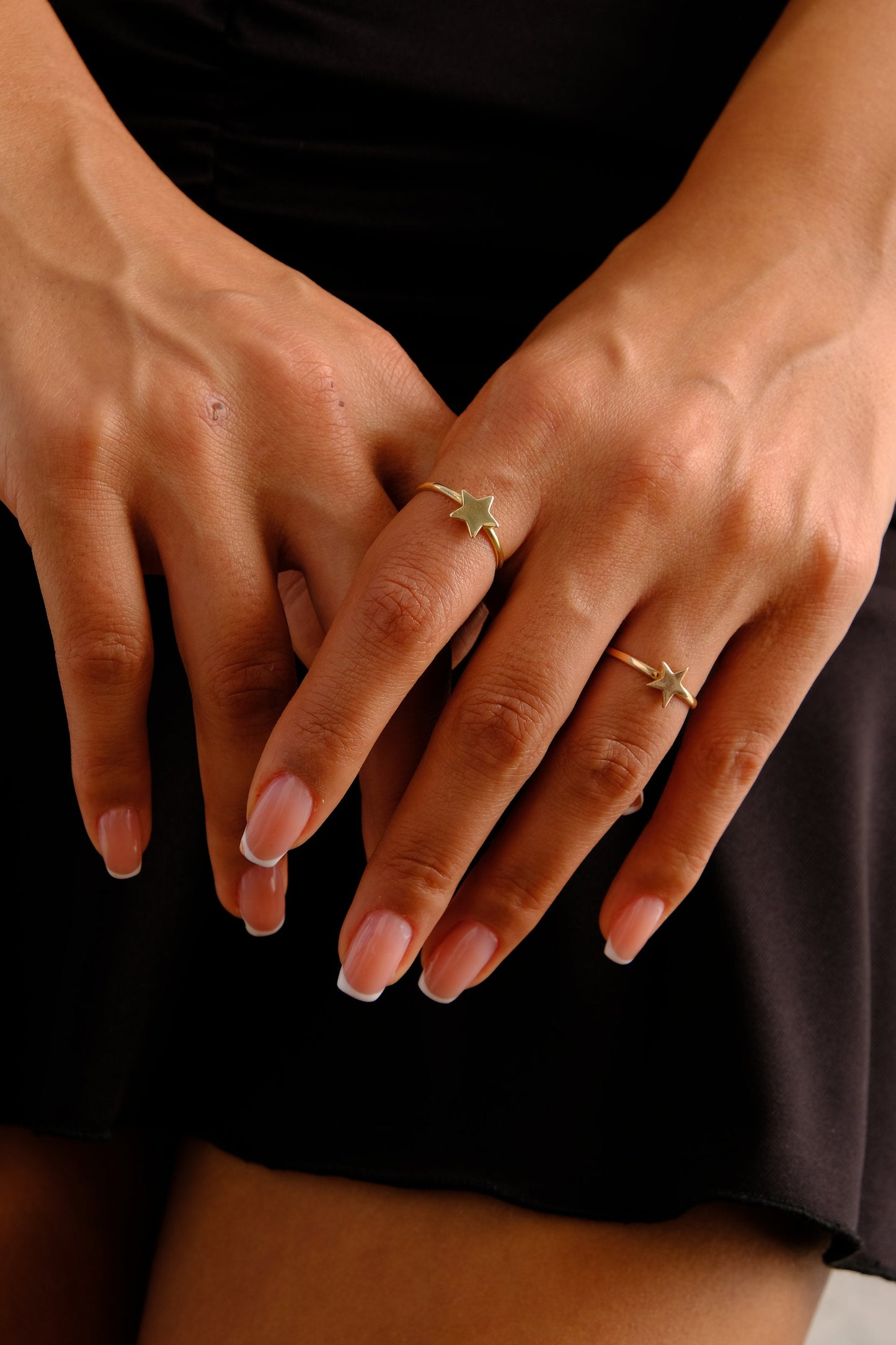 14K Gold Star Ring, Celestial Gold Band Ring, Minimalist Gold Ring, Stacking Ring, Lucky Star Ring, Starburst Ring, Gift For Her