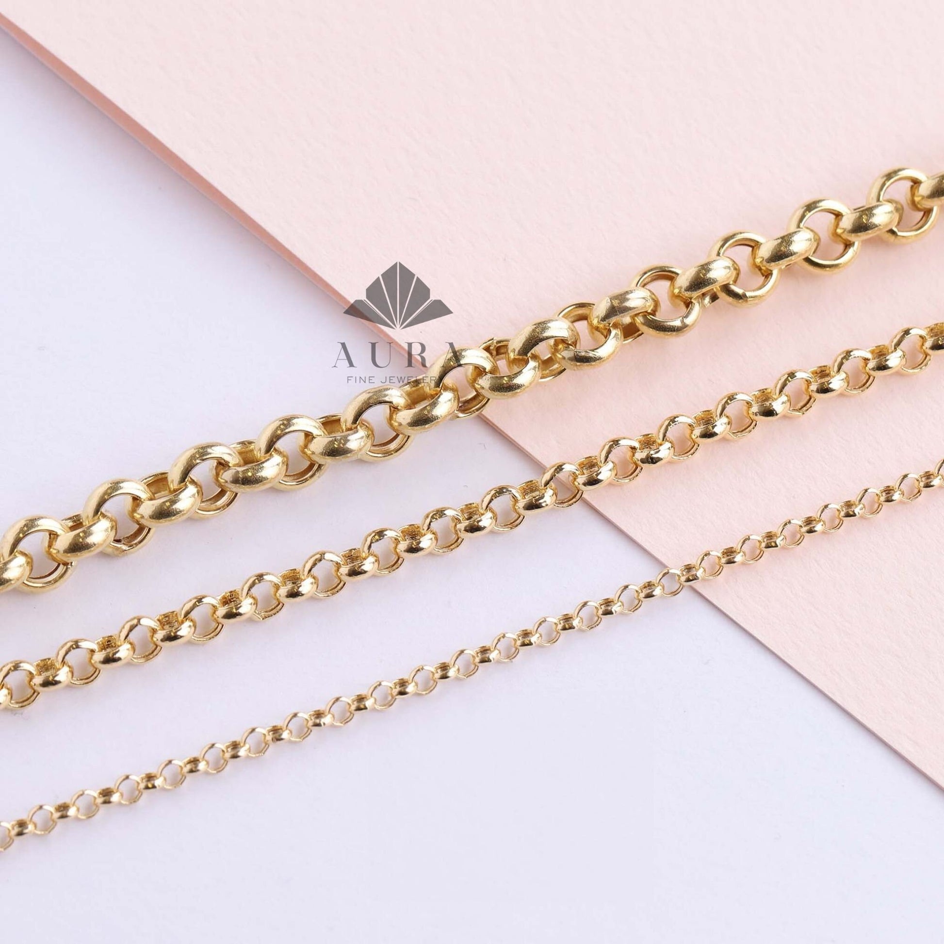 14K Gold Rolo Chain Bracelet, 3mm 4mm 5mm Chain Bracelet, Layering Man Woman Bracelet, Minimalist Belcher Chain Bracelet, Dainty Bracelet
