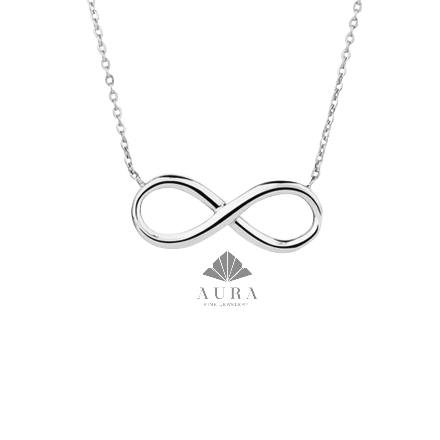 14K Gold Infinity Necklace, Infinity Pendant, Eternity Necklace, Infinite Love Necklace, Valentines Day Gift, Friendship Necklace